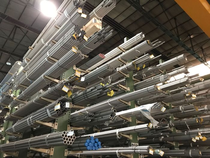 Racked steel tube and bar stock